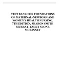 TEST BANK FOR FOUNDATIONS OF MATERNAL-NEWBORN AND WOMEN’S HEALTH NURSING, 7TH 