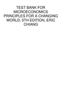TEST BANK FOR MICROECONOMICS PRINCIPLES FOR A CHANGING WORLD, 5TH EDITION, ERIC 