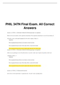 PHIL 347N Final Exam. All Correct Answers. Grade A
