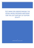 Test Bank for Understanding the Social World Research Methods for the 21st Century 1st Edition Schutt