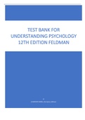 Test Bank for Understanding Psychology 12th Edition Feldman