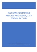 Test Bank for Systems Analysis and Design, 12th Edition By Tilley