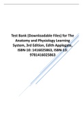 Test Bank for The Anatomy and Physiology Learning System, 3rd Edition, Edith Applegate.pdfTest Bank for The Anatomy and Physiology Learning System, 3rd Edition, Edith Applegate.pdf