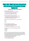 FIBA 385	BMC Review Questions And Answers (Complete Guide) Rated A+