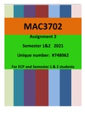 MAC3702 Assignment 2 Semester 1 & 2 and ECP 2021 #748062 COMPLETE