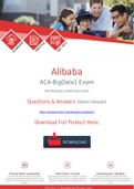 Latest [2021 New] Alibaba ACA-BigData1 Exam Dumps