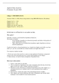Applied Data Analysis (ADA) lectures written out / college samenvatting (english)  85 p. 