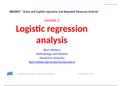 Bbs2007 - statistics - logistics regression analysis 