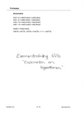 Wiskunde B oefentoets exponenten en logaritmen 6VWO