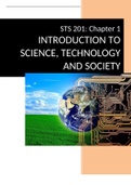 STS 201: CHAPTER 1 - INTRODUCTION TO SCIENCE, TECHNOLOGY AND SOCIETY