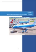 Unit 4 Preparation for Employment in the Aviation