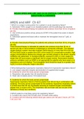 NCLEX ARDS AND ARF AND CH 65 CRITICAL CARE QUESTIONS & ANSWERS