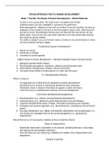 PSY203 Introduction to Human Development Complete Course Notes.