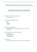 NUR 2115 / NUR2115 Exam 2 Study Guide (Latest 2021 / 2022): Fundamentals of Professional Nursing - Rasmussen
