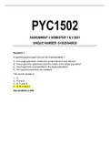 PYC1502 Assignment 2 Semester 1 & 2 2021