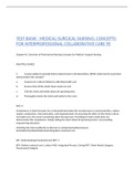 TEST BANK - MEDICAL-SURGICAL NURSING: CONCEPTS FOR INTERPROFESSIONAL COLLABORATIVE CARE 9E WITH 100% CORRECT ANSWERS