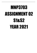 MNP3703 - Supplier Relationship Management Assignment 2 S1&S2 Year 2021