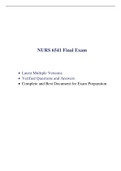 NURS 6541N Final Exam (3 Versions, Year-2020/2021), NURS 6541N Midterm Exam (3 Versions, Year-2020/2021): (100 Q & A in Each Version) & NURS 6541N Week 1, 2, 3, 4, 5, 6, 7, 8, 9, 10, 11 Quiz (2 VERSIONS of Each Quiz)| 100% Correct, Complete Document for E