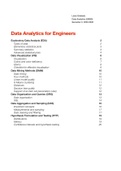 Summary Data Analytics for Engineers (2IAB0) 2020/2021