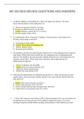 NR 305 HESI REVIEW QUESTIONS AND ANSWERS