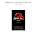 English Essay: Jurassic Park Film Analysis