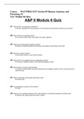 BSC 2347 AP 2 Module 6 Quiz BSC 2347 AP 2 Module 6 Quiz (3 Latest Versions), BSC 2347 AP 2 (Latest) Human Anatomy and Physiology II, Get good score with more Versions,  Rasmussen College
