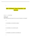 American Public University  - SCIN 138 Week 3 Exam Questions and Answers