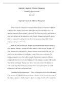 Unit  1  Essay.docx (1)     Important Components of Business Management  Columbia Southern University  BBA 3602  Important Components of Business Management  When it comes for a business to be managed effectively there are important components to take int