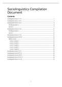 College aantekeningen (Lectures) Sociolinguistics (5181V7SL)  An Introduction to Sociolinguistics, ISBN: 9781118732298