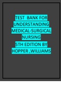 Understanding Medical-Surgical Nursing 5th Edition by Linda S. Williams , Paula D. Hopper Test Bank