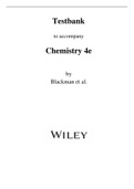 Test bank for Chemistry, 4th Edition, Allan Blackman, Steven E. Bottle, Siegbert Schmid, Mauro Mocerino