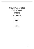 Exam (elaborations) CBT-NMC UK Exam For 2021 1060 CBT QnA-For NMC Test of Competence Exam for 2021