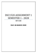 DSC 1520 ASSIGNMENT 1