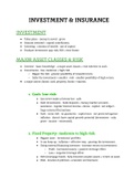 Grade 11 & 12 Business notes - investment & insurance