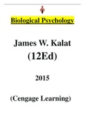 Exam |Elaborated| Biological Psychology 13th Edition by James W. Kalat -Test  bank for 2021