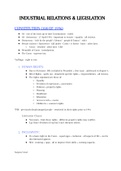 Grade 11 & 12 Business - Industrial Relations & Legislation notes