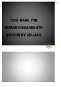 Test Bank for Human Diseases 8th Edition by Zelman