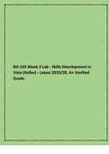 BIS 245 Week 2 Lab - Skills Development in Visio (Keller) - Latest 2019/20. A+ Verified Grade.