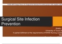 NURS 4455 Change Theory for Surgical Site Infection Prevention project with complete solution