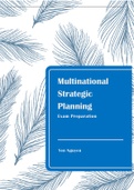 Multinational Strategic Planning  Exam preparation