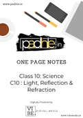 Class notes physics , light   Science For Tenth Class Part 1 Physics, ISBN: 9789352831807
