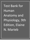 Test Bank for Human Anatomy and Physiology, 9th Edition, Elaine N. Marieb