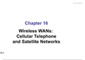 Wireless WANs Cellular Telephone