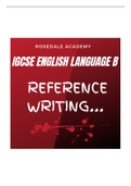 IGCSE English Language ~ Characteristics of Reference Writing With Effect on Audience ~ Concise PDF! 