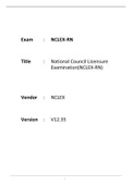 NCLEX-RN V12.35 National Council Licensure Examination(NCLEX-RN)