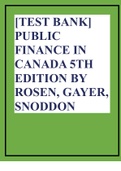 [TEST BANK] PUBLIC FINANCE IN CANADA 5TH EDITION BY ROSEN, GAYER, SNODDON c-merged