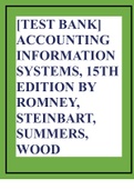 [TEST BANK] ACCOUNTING INFORMATION SYSTEMS, 15TH EDITION BY ROMNEY, STEINBART, SUMMERS, WOOD c-combined