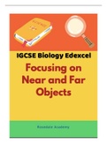 IGCSE & GCSE 9-1 Biology Edexcel ~ Focusing on Near and Far Objects | Free  Small PDF | The eye 