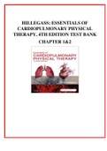HILLEGASS- ESSENTIALS OF CARDIOPULMONARY PHYSICAL THERAPY, 4TH EDITION TEST BANK CHAPTER 1&2