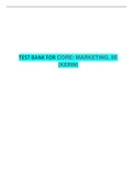 Test Bank for Marketing: The Core, 8th Edition, Roger Kerin, Steven Hartley,